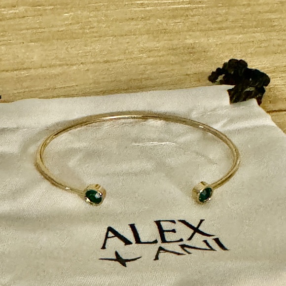 Alex & Ani emerald flex cuff bracelet - Picture 1 of 9